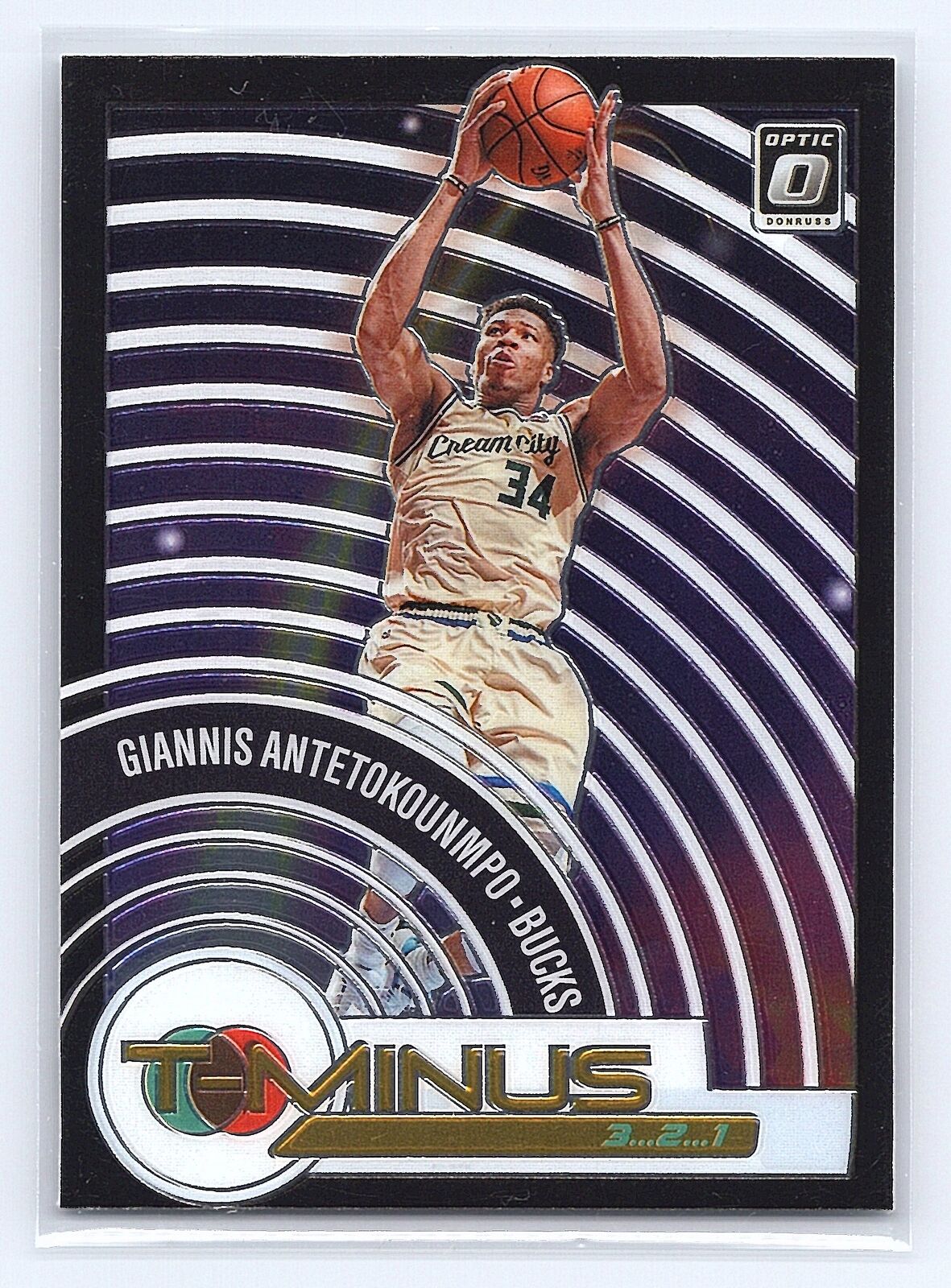 Giannis Antetokounmpo 2020 2021 Panini Donruss Optic T-Minus Series Mint  Card #15