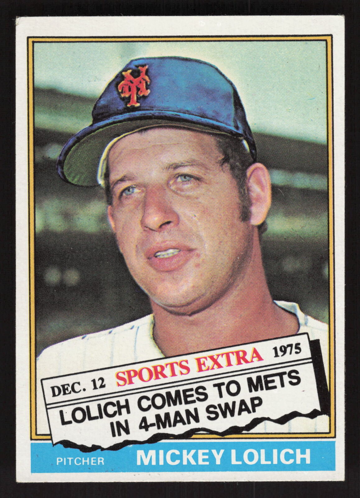Mickey Lolich 1976 Topps Traded Series EX condtion Card #385T