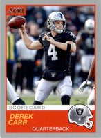 Derek Carr 2019 Panini Score SCORECARD Series Mint Card #32
