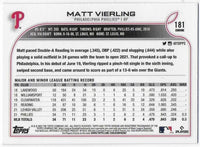 Matt Vierling 2022 Topps Chrome Series Mint Rookie Card #181
