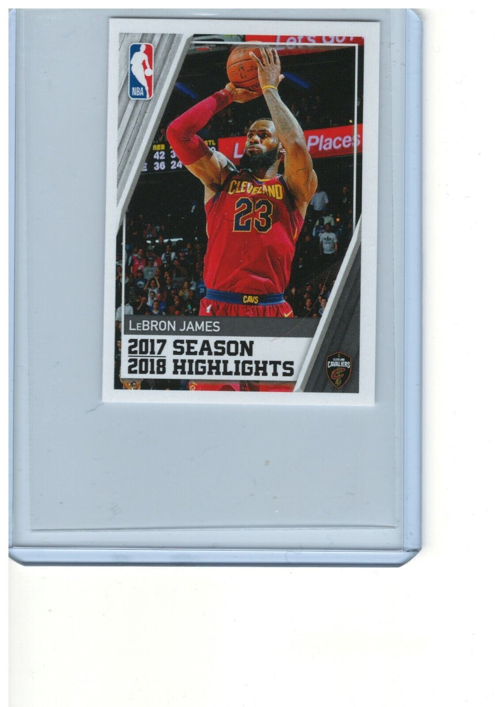 Lebron James 2018 2019 Panini NBA Season Highlights Sticker #8