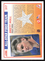Brett Hull 1990 1991 Score Card #317
