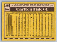 Carlton Fisk 1990 O-Pee-Chee Series Mint Card #420
