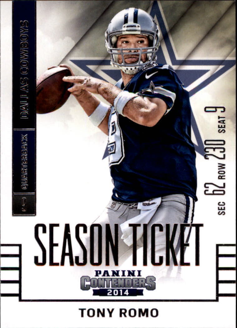 Tony Romo 2014 Panini Contenders Season Ticket Series Mint Card #37