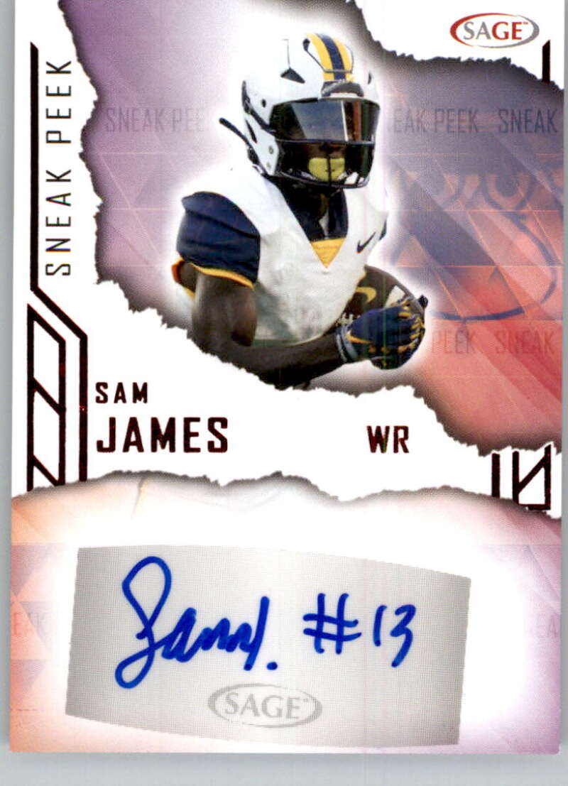 Sam James 2023 Sage Sneak Peek Autograph Card #SPA-SJ
