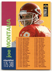 Joe Montana 1995 Collector's Choice Checklist Series Mint Card #348