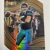 Gardner Minshew 2020 Select Field Level Die Cut Prizm Bronze Series Mint Card #332