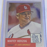 Whitey Herzog 2022 Topps Chrome Platinum Series Mint Card  #338