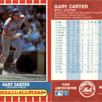 Gary Carter 1987 Fleer Baseball All-Stars Series Mint Card #7