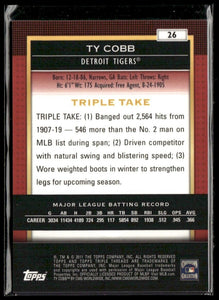 Ty Cobb 2011 Topps Triple Threads Series Mint Card #26    Only 1500 Made