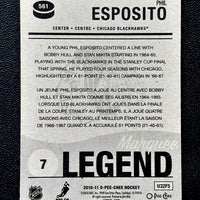 Phil Esposito 2010 2011 O-Pee-Chee Marquee Legend Series Card #561
