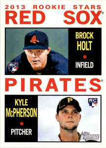 Brock Holt and Kyle McPherson 2013 Topps Heritage Series Mint Rookie Card #74