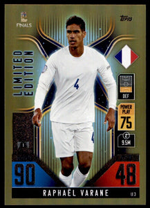 Raphael Varane 2022 Topps Match Attax 101 Nations League Limited Edition Series Mint Card #LE3