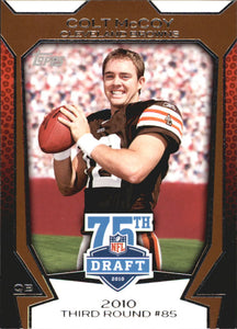 Colt McCoy 2010 Topps Draft 75th Anniversary Series Mint Card #75DA48