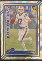 Josh Allen 2022 Donruss Dominators Series Mint Insert Card #D-4
