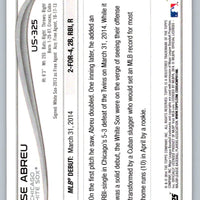 Jose Abreu 2014 Topps Traded Update Series Mint Rookie Debut Card #US-325