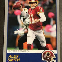 Alex Smith 2019 Panini Score SCORECARD Series Mint Card #193