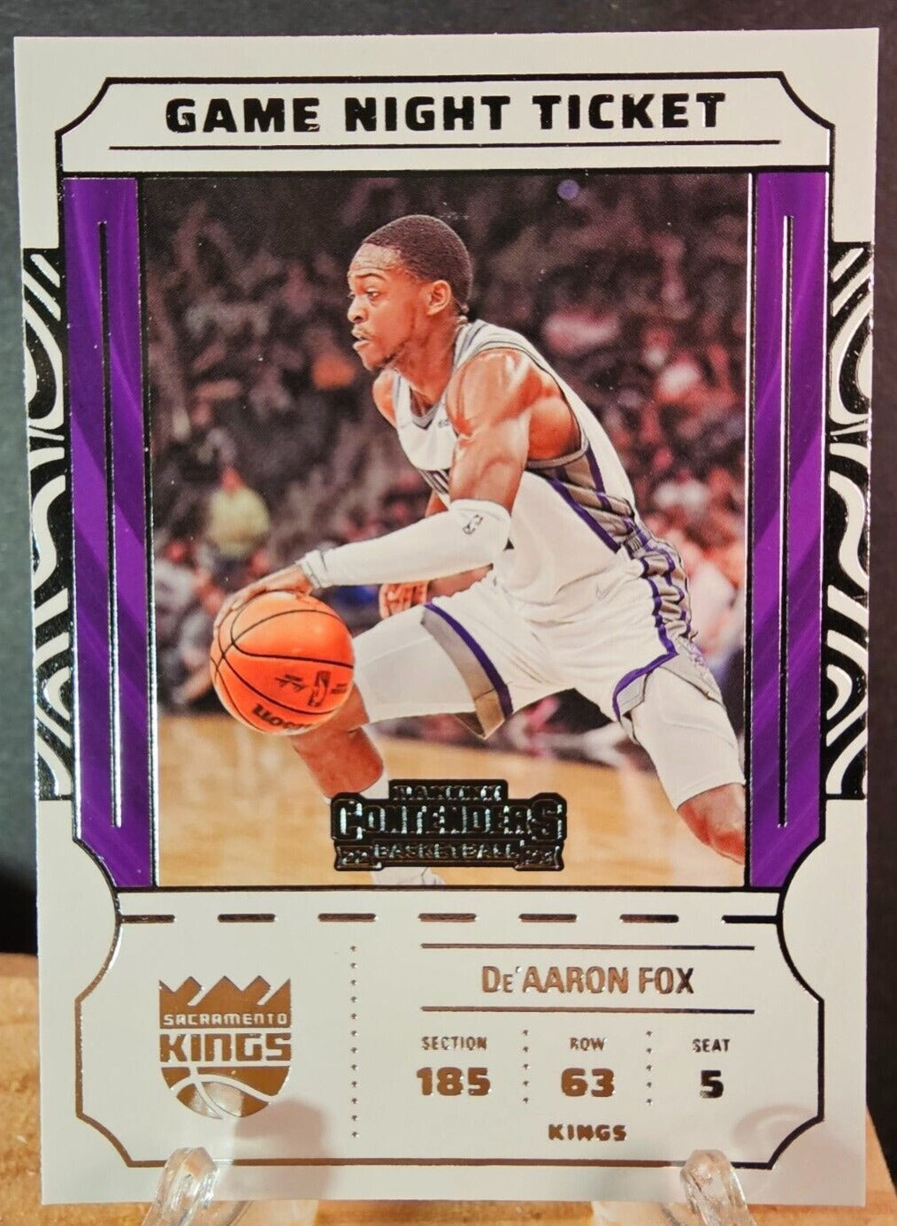 De'Aaron Fox 2022 2023 Panini Contenders Game Night Ticket Series