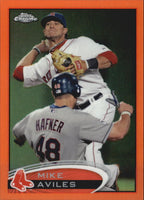 Mike Aviles 2012 Topps Chrome Orange Refractor Series Mint Card #207

