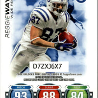 Reggie Wayne 2010 Topps Attax Code Card Series Mint Card