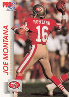 Joe Montana 1992 Pro Set Series Mint Card #649
