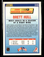 Brett Hull 1990 1991 Score Card #346
