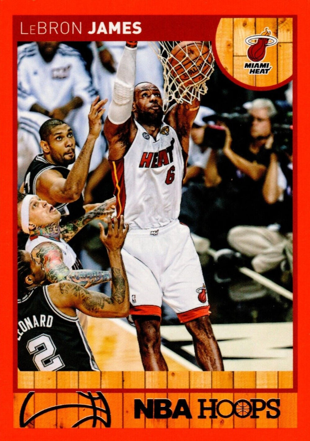 LeBron James 2013 2014 Hoops Basketball Series Mint RED PARALLEL VERSION Card #62