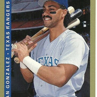 Juan Gonzalez 1993 Fleer Atlantic Sunoco Series Mint Card #10