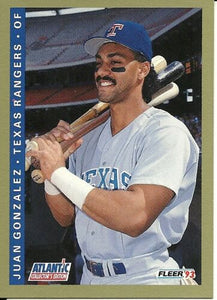 Juan Gonzalez 1993 Fleer Atlantic Sunoco Series Mint Card #10