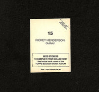 Rickey Henderson 1981 Topps Baseball Sticker #15
