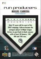 Miguel Cabrera 2006 Upper Deck Run Producers Series Mint Card #RP12
