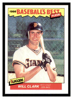 Will Clark 1986 Fleer Baseball's Best Sluggers vs. Pitchers Series Mint Card #6
