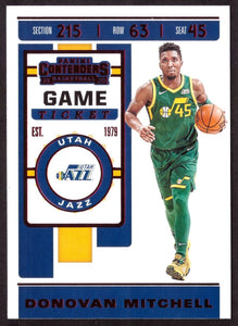 Donovan Mitchell 2019 2020 Panini Contenders Season Ticket Series Mint Card #31