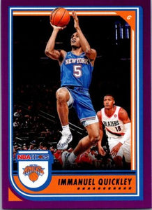 Immanuel Quickley 2022 2023 Panini Hoops Purple Series Mint Card #28