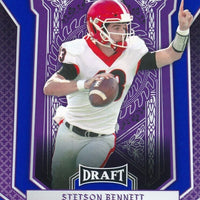 Stetson Bennett 2023 Leaf Draft Quarterback Kings Blue Series Mint Rookie Card #93