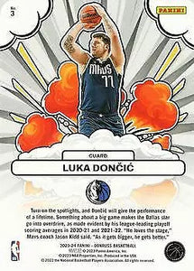 Luka Doncic 2023 2024 Panini Donruss Bomb Squad Series Mint Card #3