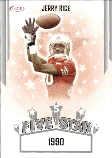 Jerry Rice 2023 SAGE Five Star Silver Series Mint Card #FS-3