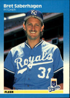 Bret Saberhagen 1987 Fleer Series Mint Card #379
