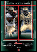 Larry Fitzgerald and Darrelle Revis 2009 Bowman Draft All-Star Alumni Combos Series Mint Card #10

