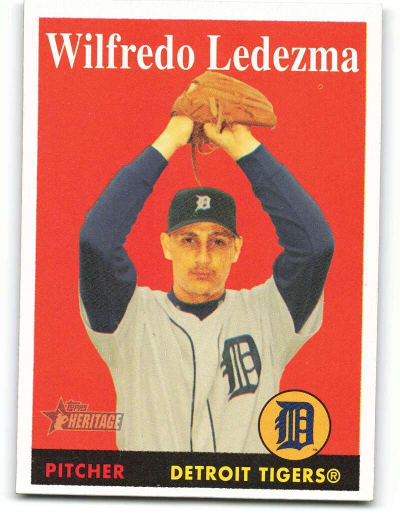 Wilfredo Ledezma 2007 Topps Heritage Tigers Team Name Yellow Series Mint Card #13