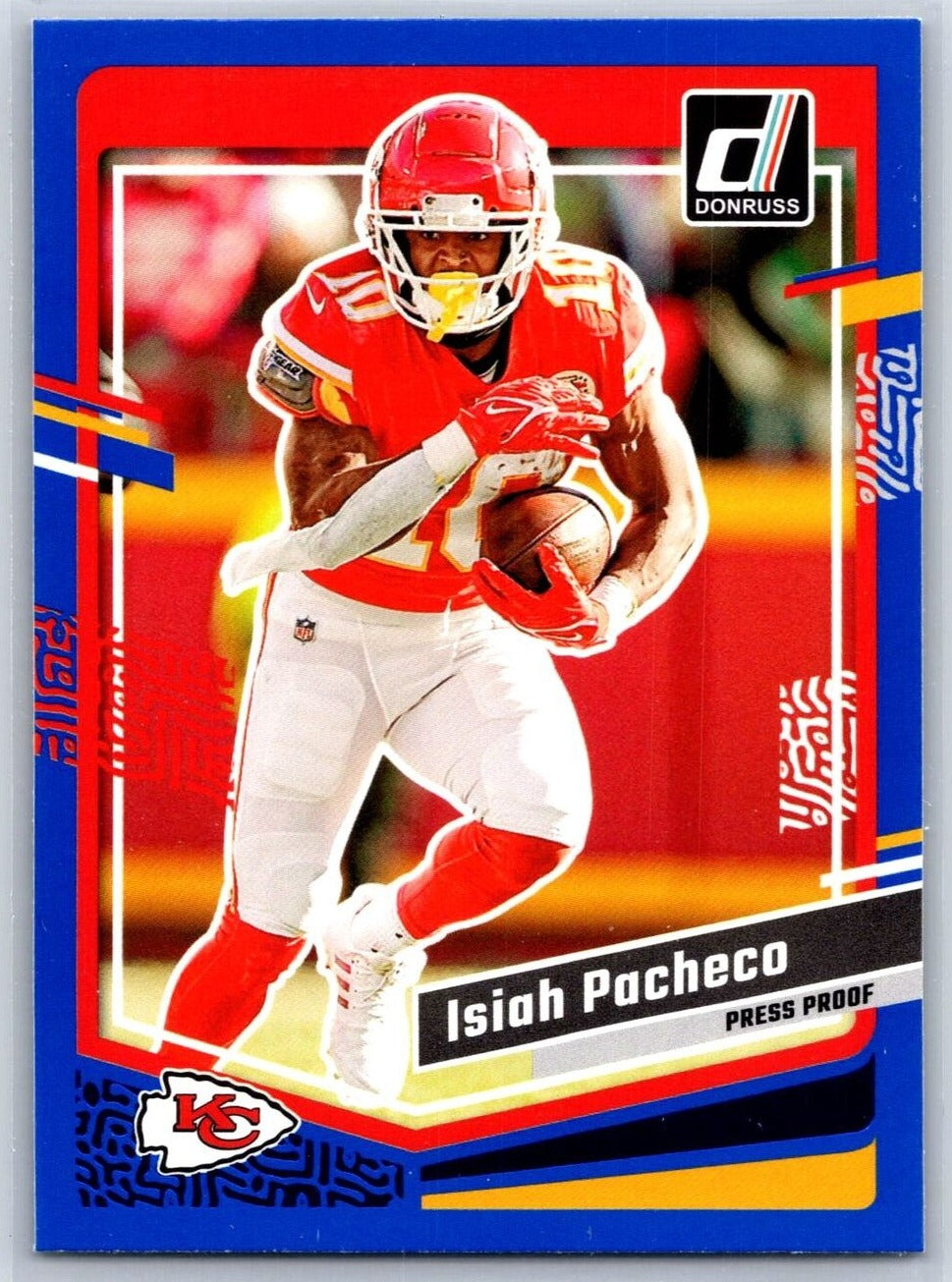 Isiah Pacheco 2023 Donruss Press Proof Blue Series Mint Card #144