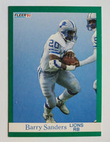 Barry Sanders 1991 Fleer Series Mint Card #247
