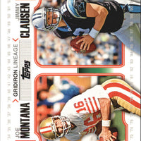 Joe Montana and Jimmy Clausen 2010 Topps Gridiron Lineage Series Mint Card #GL-MC