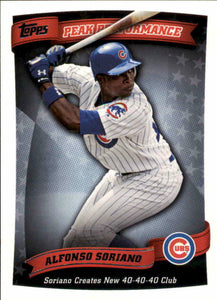 Alfonso Soriano 2010 Topps Peak Performance Series Mint Card #PP-40