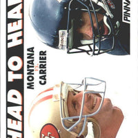 Joe Montana 1991 Pinnacle Head to Head Series Mint Card #353