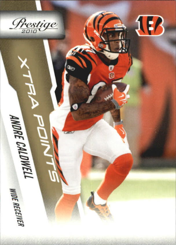 Andre Caldwell  2010 Panini Prestige Xtra Points Gold Series Mint Card #40 Only 250 Made