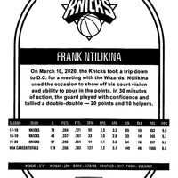 Frank Ntilikina 2020 2021 Hoops Teal Explosion Series Mint Card #157