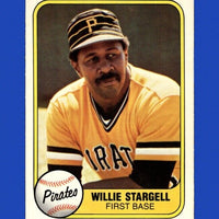 Willie Stargell 1981 Fleer Series Mint Card #363