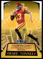 Caleb Williams 2023 Leaf Draft Award Winners Rookie Gold Series Mint Card #14
