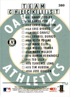 Barry Zito 2004 Donruss Team Checklist Series Card #380
